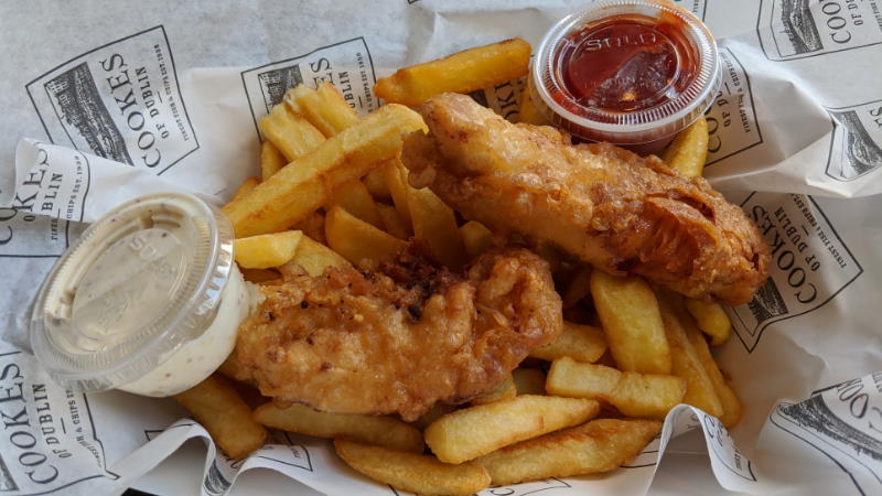The Beast, a hand battered, deep fried burger at Cookes of Dublin Disney Springs